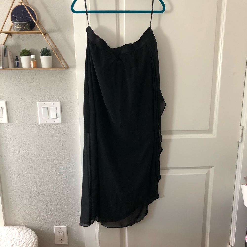 City Chic semi sheer maxi skirt with lining
